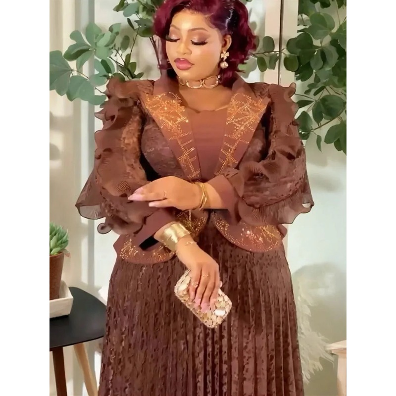 Robe longue de soirée en dentelle grande taille 2026, robes africaines pour femmes, Dashiki Ankara, robe de soirée élégante, vêtements pour femmes