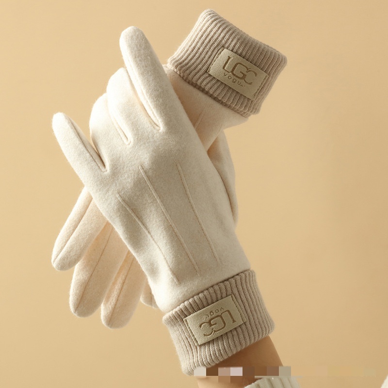 Gants d'hiver en cachemire pour femmes, gants chauds pour écran tactile, gants pour hommes, protection contre le froid en extérieur, gants de cyclisme épais à doigts complets
