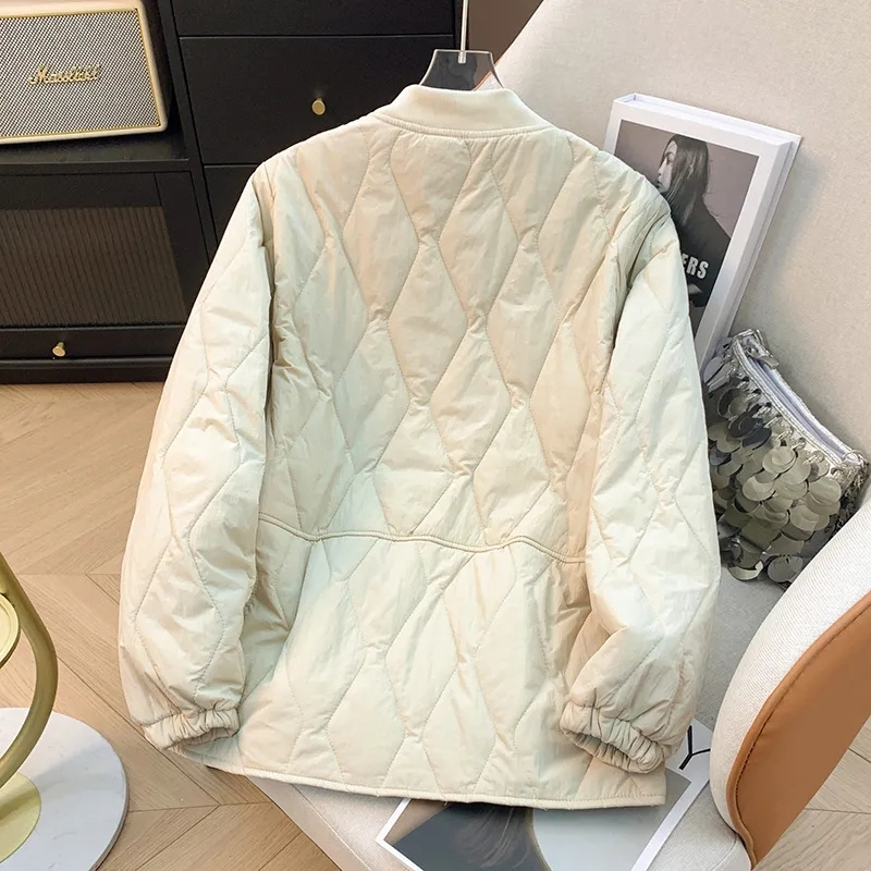 Parka grande taille 4XL pour femmes, vêtements d'extérieur, automne-hiver, manteau léger et fin, mode coréenne, veste rembourrée en coton, 2025