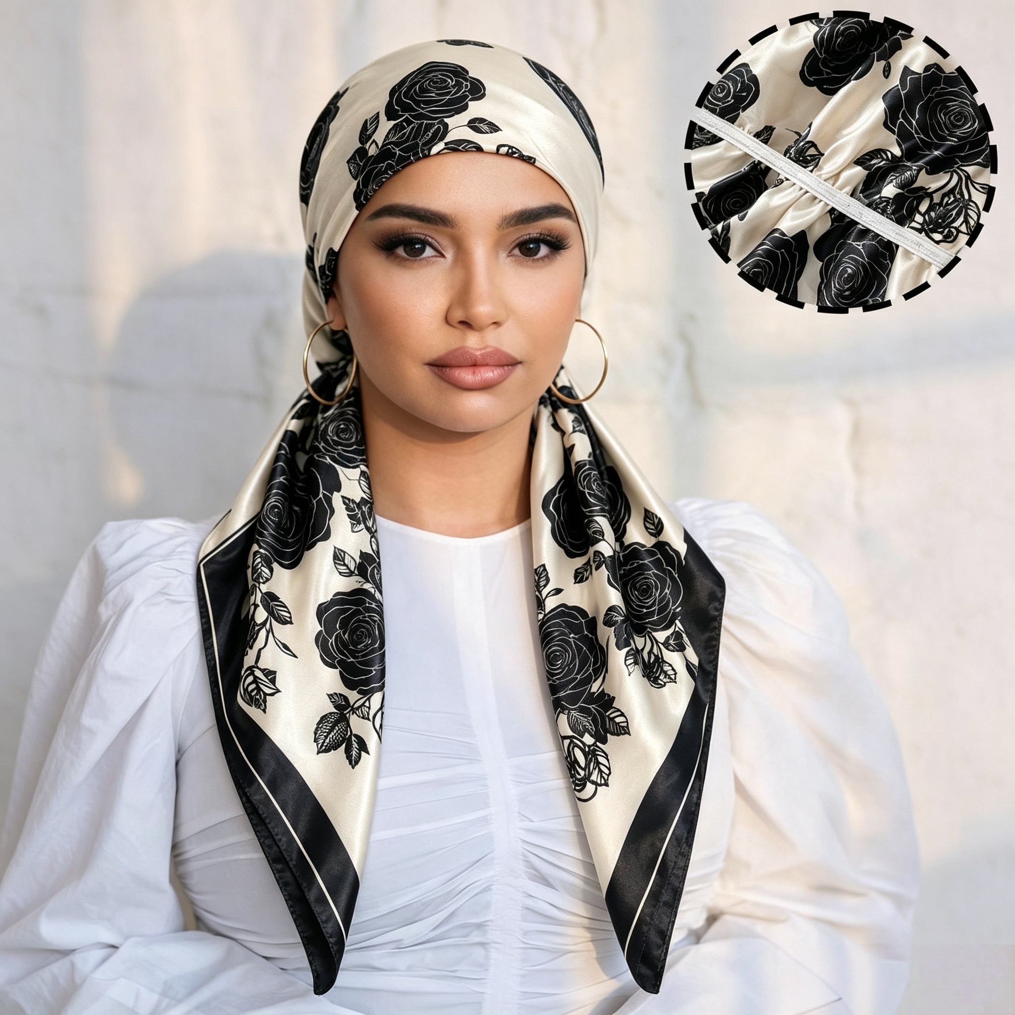 Foulard en satin doux et tendance pour femmes musulmanes, turban, bonnet de chimiothérapie, couvre-chef pour perte de cheveux, bandana.