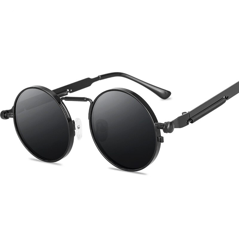 Rétro Hommes Punk Style lunettes de Soleil Coloré Rond En Métal Cadre Femmes Mode lunettes de Soleil Uv400 2023