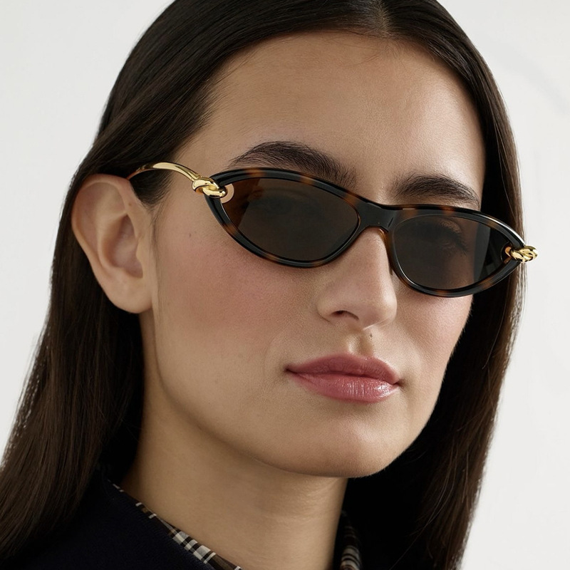 Lunettes de soleil œil de chat pour femmes, Sexy, marque de luxe, petite monture, rétro, Vintage, léopard, élégantes