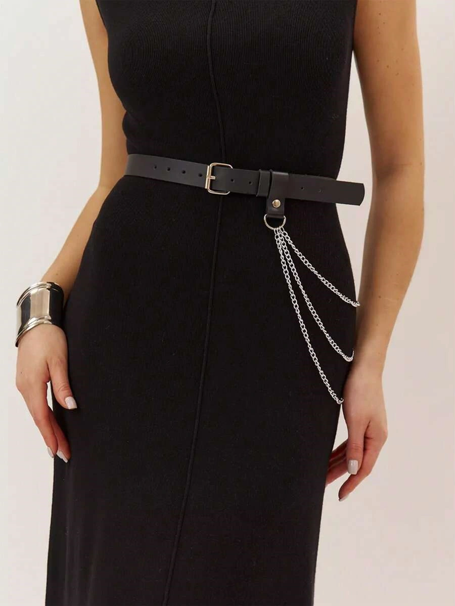 Ceinture de mode pour femme, style streetwear, corset, chaîne de corps, ceinture à franges, ceinture réglable, punk, ceinture décorative, accessoires de vêtements gothiques