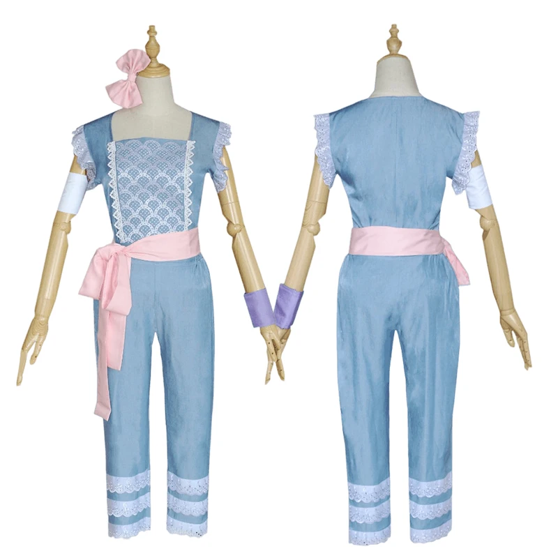 Costume de cosplay Anime Bo Peep pour femme, ensemble complet de bergère Bo Peep (haut, pantalon, cape) pour Halloween ou uniforme