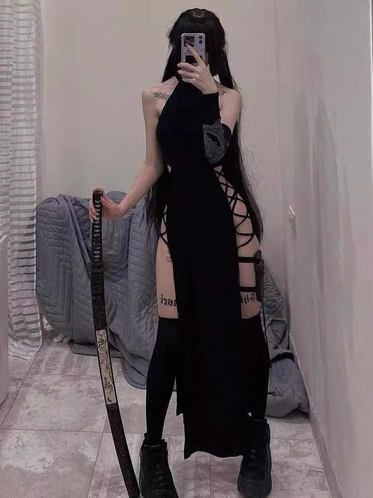 Mini robe verte élégante pour femme, streetwear à manches longues, vêtements d'automne, 2024
