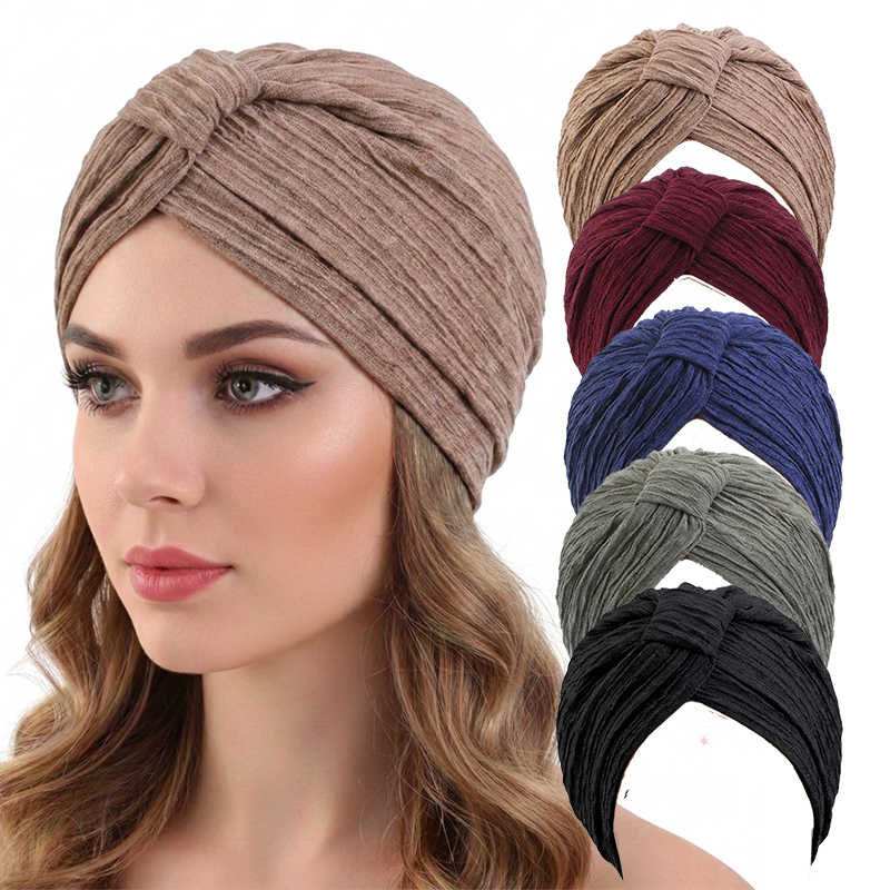 Nouveau foulard respirant uni pour femmes musulmanes, chapeau indien, foulard ethnique, hijab, turban