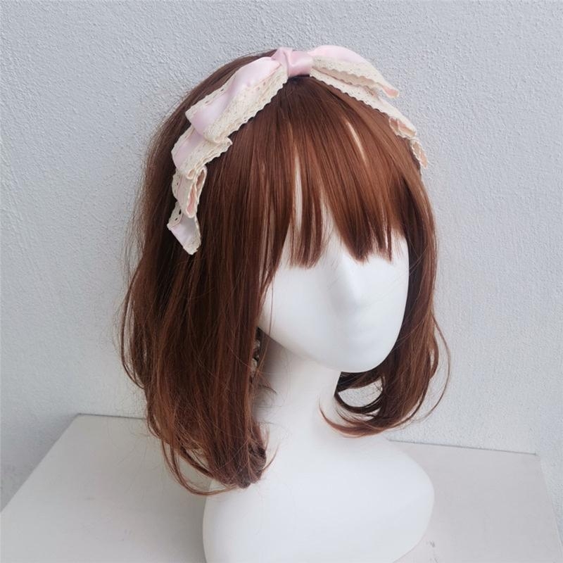 Bandeau japonais en dentelle avec nœud papillon, couvre-chef, épingle à cheveux, accessoires coiffure pour d ami