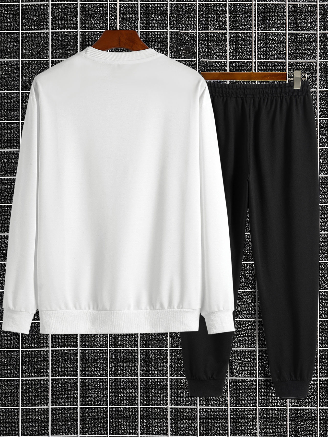 Nouvel ensemble tendance automne : Sweat-shirt et pantalon de survêtement pour homme, coupe décontractée imprimée, manches longues, 2 pièces