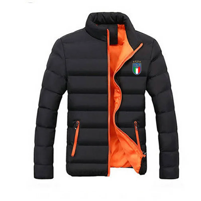 Parka de camping en plein air épaissie pour hommes, manteau de mode pour hommes, veste monochrome, Stand UR, hiver