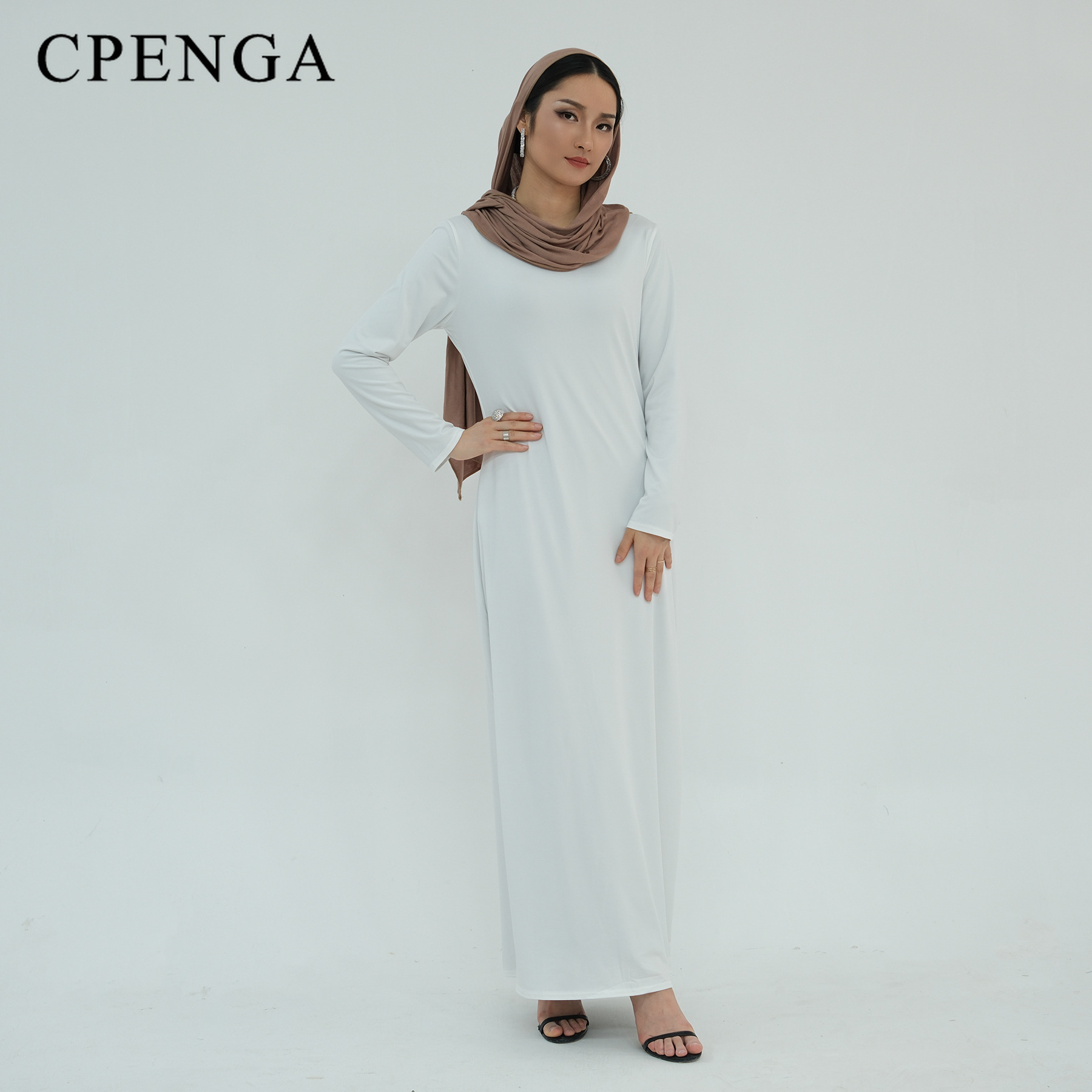 Abaya – sous-jupe extensible islamique pour femmes musulmanes du Ramadan, robe superposée en soie de lait solide, Slip intérieur élastique modeste, 2025