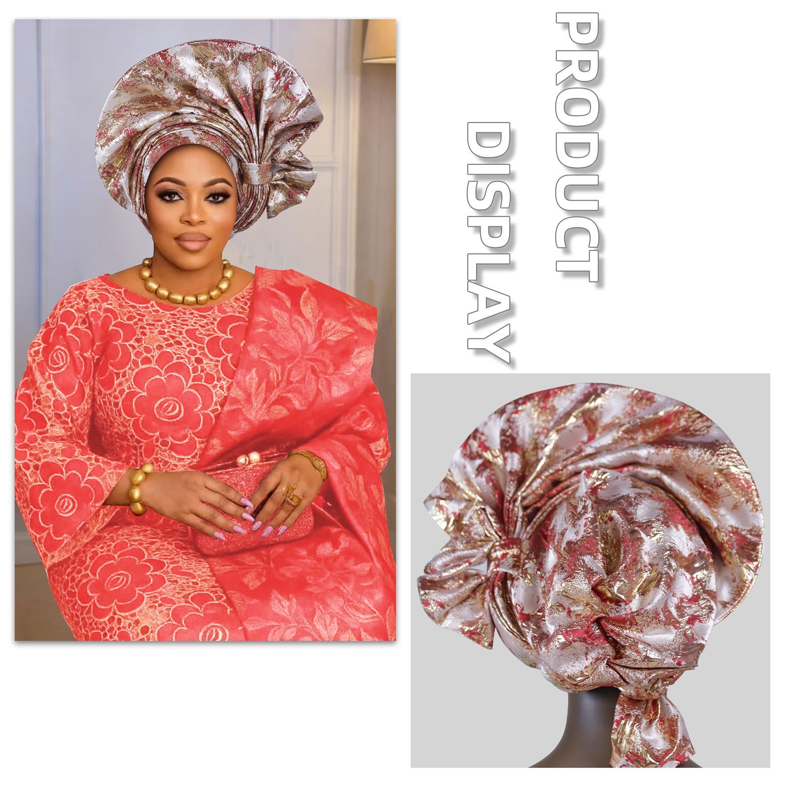 Turban préformé pour femme, coiffe de mariage nigériane, auto-gele africain, foulard, bonnet, hijab 2026