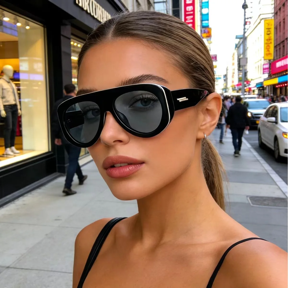 Lunettes de soleil de luxe style punk pour femmes, lunettes de soleil de marque de luxe pour hommes, monture audacieuse, protection UV400, qualité supérieure, style vintage