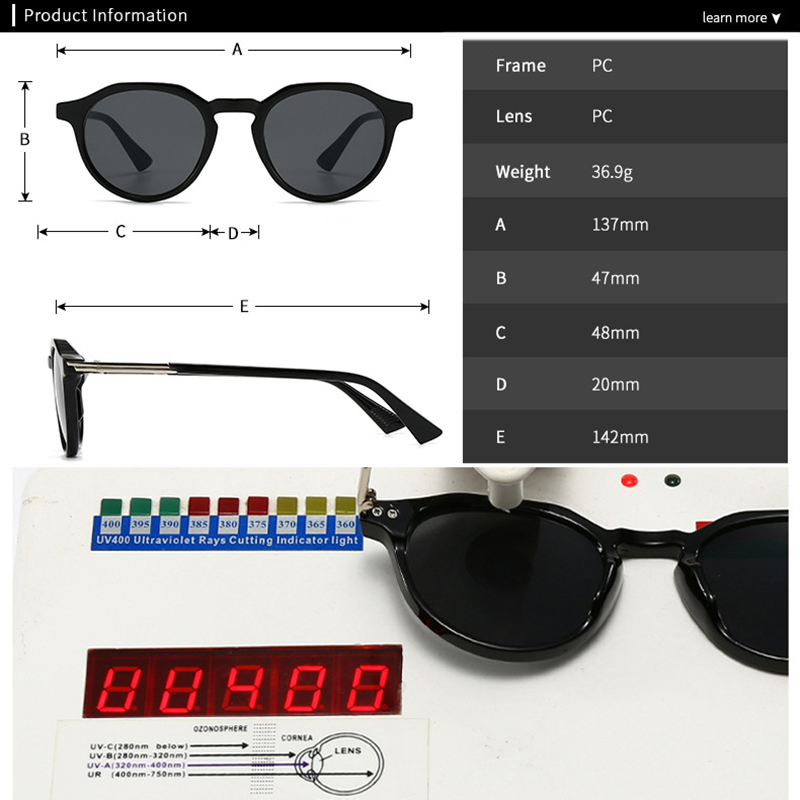 SHAUNA nouvelles femmes rondes dégradé lunettes de soleil nuances UV400 rétro hommes tendance Punk lunettes de soleil
