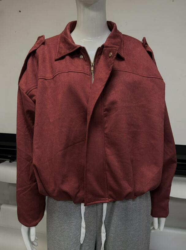 Vestes pour femmes, style décontracté, col rabattu, manches longues, blousons courts, vêtements d'extérieur OUFY-202519