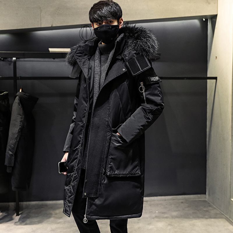 Parka épaisse au dessus du genou pour hommes, nouvelle Version coréenne, Style mi à Long, beau manteau tendance pour hommes, Parkas Design de haute qualité