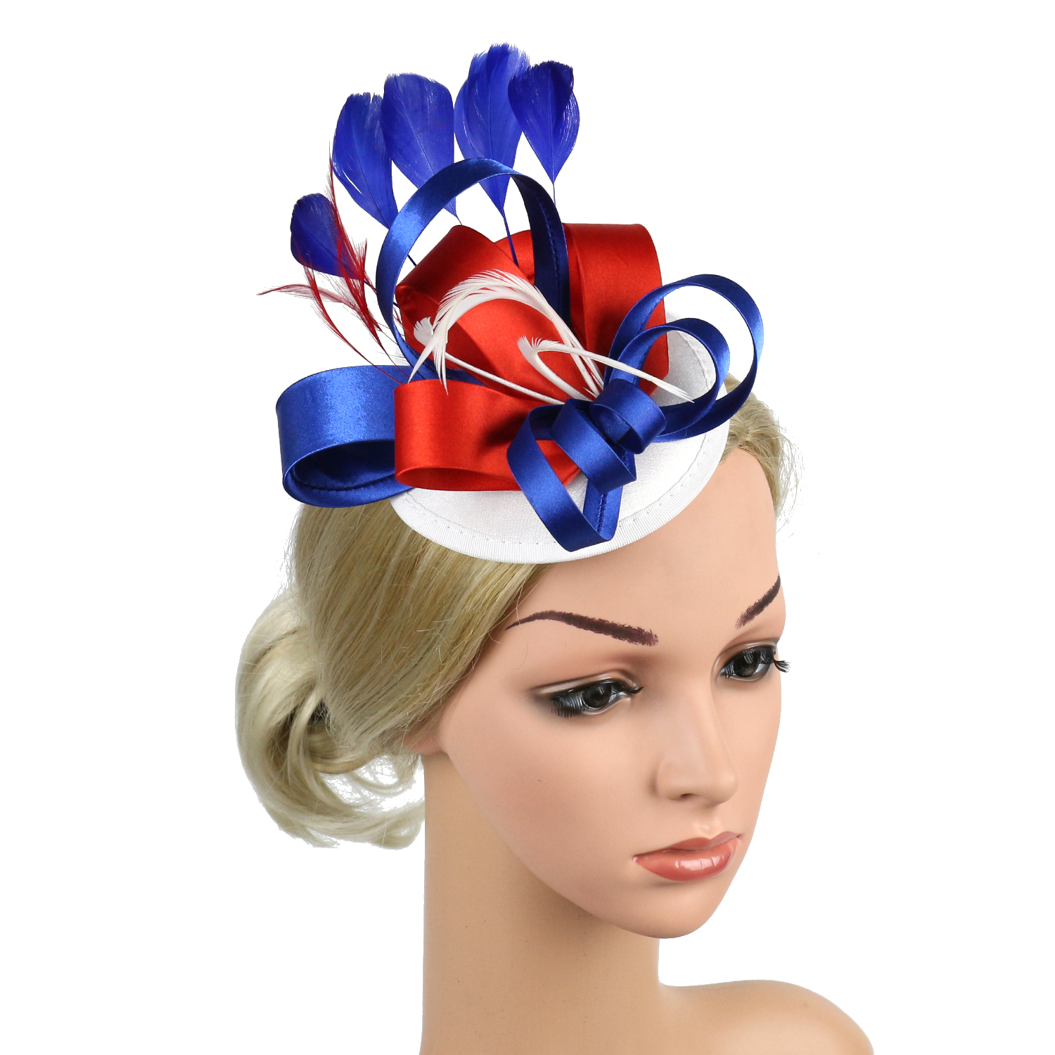 Chapeau Fascinateur avec pince pour femme, Phillbox, Plume, Pince à cheveux, Tri Derby, Cocktail Tea Party, Accessoires pour cheveux, Vêtements de sauna pour femme