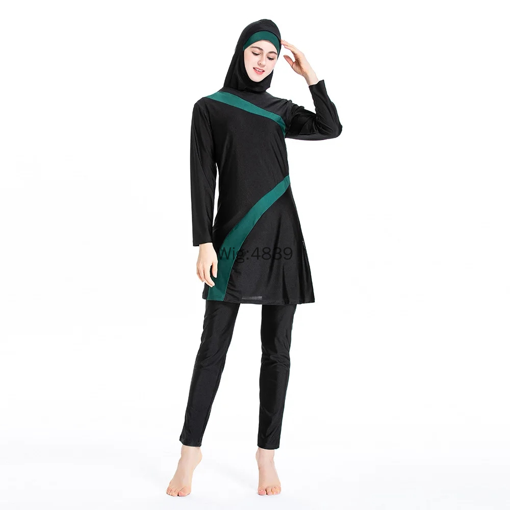 Maillot de bain musulman pour femmes, couverture complète modeste, Patchwork irrégulier, islamique, arabe, moyen-orient, pour dames, nouvelle collection 2025