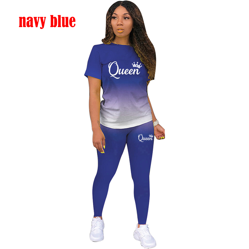 T-shirt et pantalon à manches courtes et col rond pour femme, ensemble 2 pièces, décontracté, Patchwork, à la mode, été