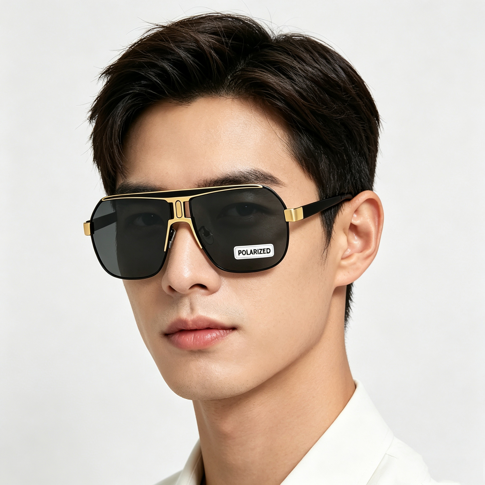 Lunettes de soleil polarisées pour hommes et femmes, monture métallique classique grande taille, protection UV400, anti-éblouissement, pour la conduite 2026