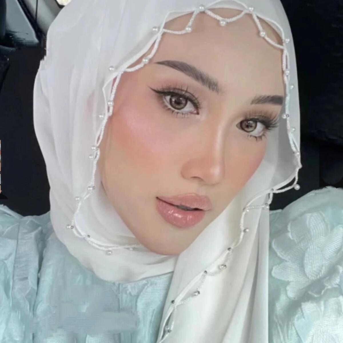 Hijab uni en mousseline de soie perlée, pashmina doux, foulard élégant et léger pour femmes musulmanes, idéal pour le quotidien.