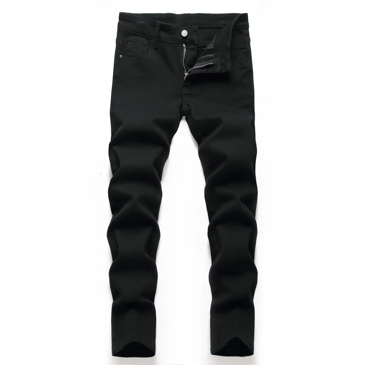 Jeans garçon denim pantalon enfants pantalon droit lavé en détresse taille moyenne poches cheville longueur pantalon grands enfants Streetwear 2025