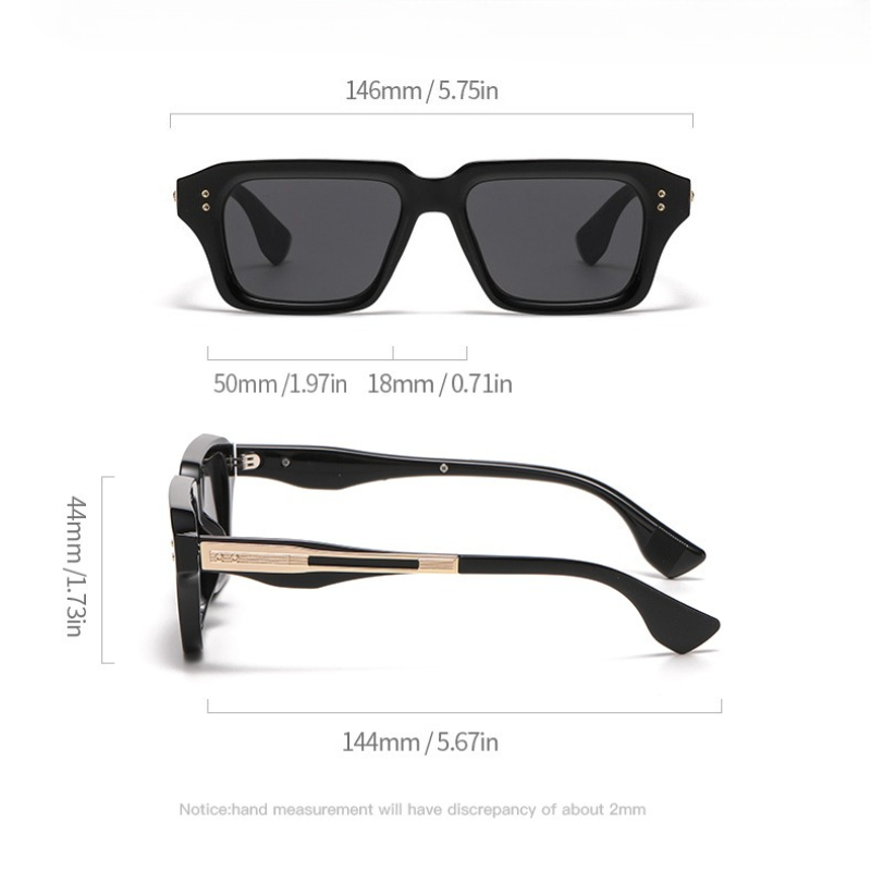 Nouvelles Lunettes de Soleil Métalliques Carrées 2026 pour Hommes – Style Rétro Tendance Urbain, Protection UV pour Voyage et Sports de Plein Air