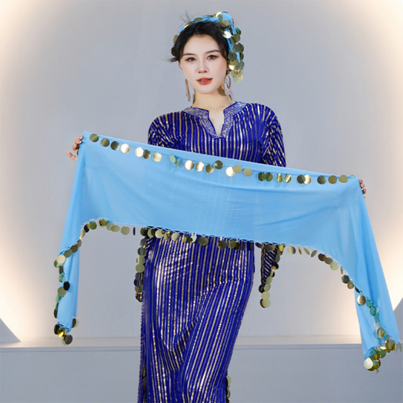 Accessoires de Danse du Ventre pour Femmes : Écharpe Baladi Saidi, Robe de Danse Folklorique, Costume de Cabaret, Ceinture de Hanche à Pièces, Foulard de Tête