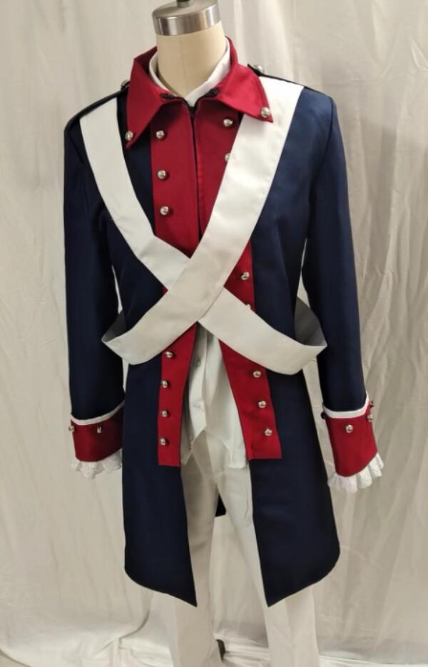 Costume de cosplay Hetalia pour hommes, uniforme militaire Alfred F, cape russe pour Halloween, tenue de Noël