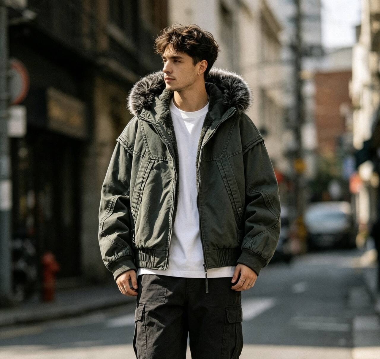 Hiver hommes manteau nouveau Hip-hop décontracté femmes Parka manteau avec capuche Streetwear ample Faux col de vison Couple épais coton manteau