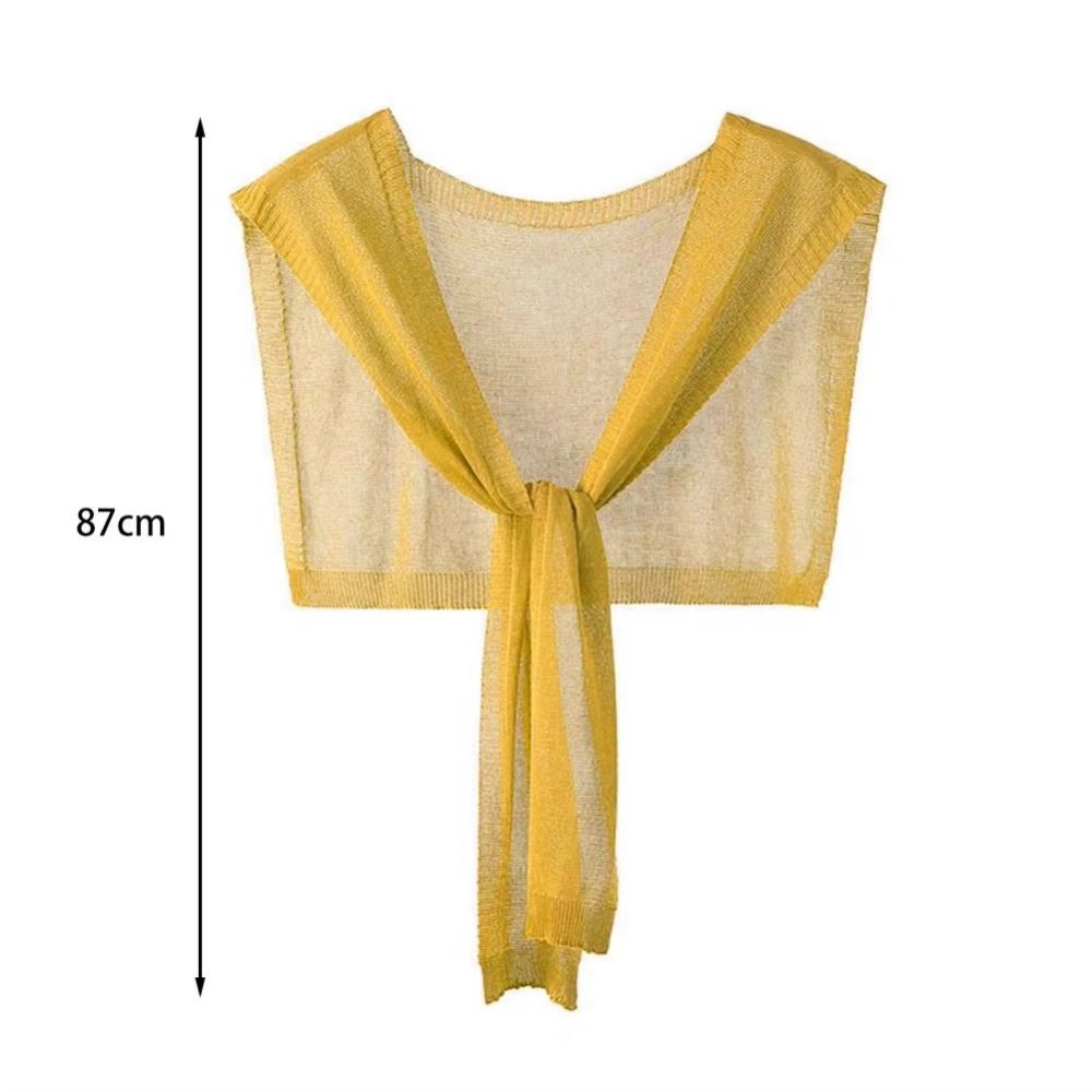 Nouveau châle femme couleur bonbon en dentelle côtelée, châle d'été ultra-fin, fausse collier cape, accessoires vestimentaires