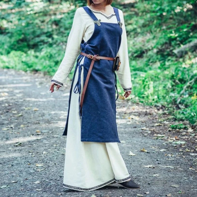 Tablier Viking médiéval pour femmes, robe tunique avec dos noué, robe de fête de foire de la Renaissance, robe de carnaval d'halloween ﻿
