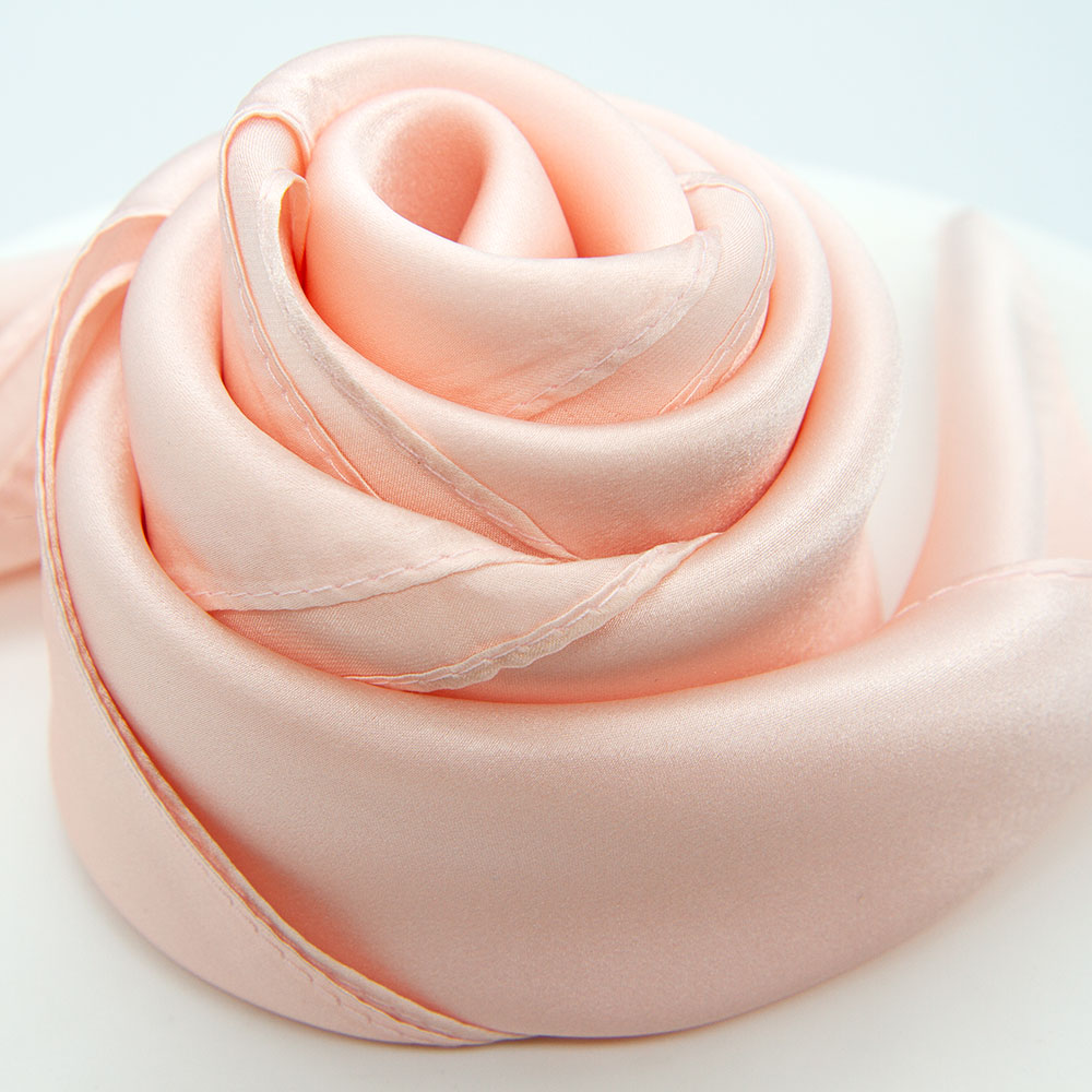 Foulard en soie pure à 100% de 65 cm, bandana pour femme, couleur unie, mouchoir en soie naturelle, carré, cadeau pour femme