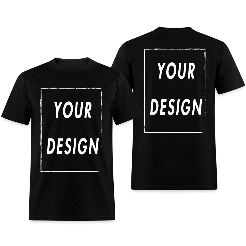T-shirt personnalisé pour hommes, concevez votre propre Logo, texte, Photo, devant et arrière, libre des deux côtés, taille européenne, en coton