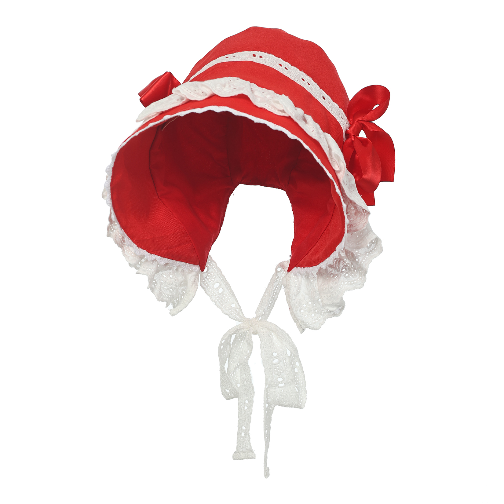 Bonnet Lolita pour femmes, chapeaux victoriens Vintage en dentelle de coton rose, accessoires de Cosplay