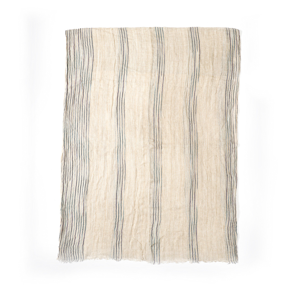 Coton lin rayé hommes foulards automne hiver chaud foulard Pashmina mâle accessoires court gland Bufanda châle