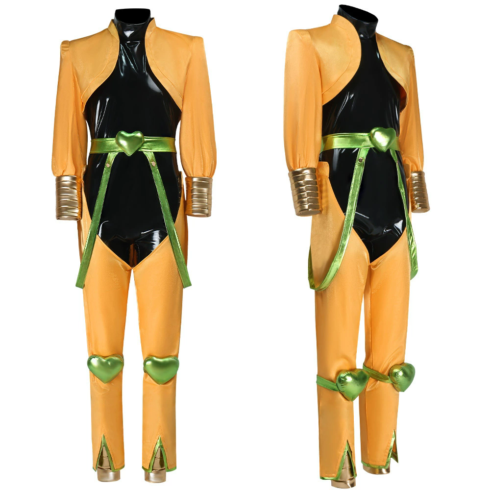 Costumes de Cosplay Anime Dio Brando, uniforme jaune, accessoire de fête de carnaval d'halloween pour femmes et hommes, accessoires de Cosplay
