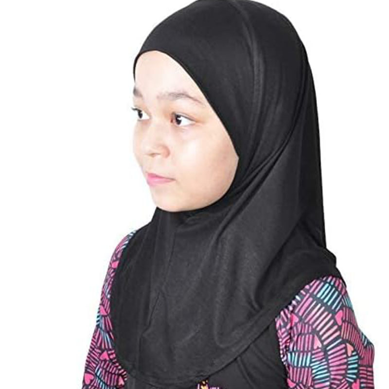 Hijab instantané Amira pour filles musulmanes, 1 pièce, pratique, confortable, couvre-chef islamique pour les enfants de 2 à 6 ans