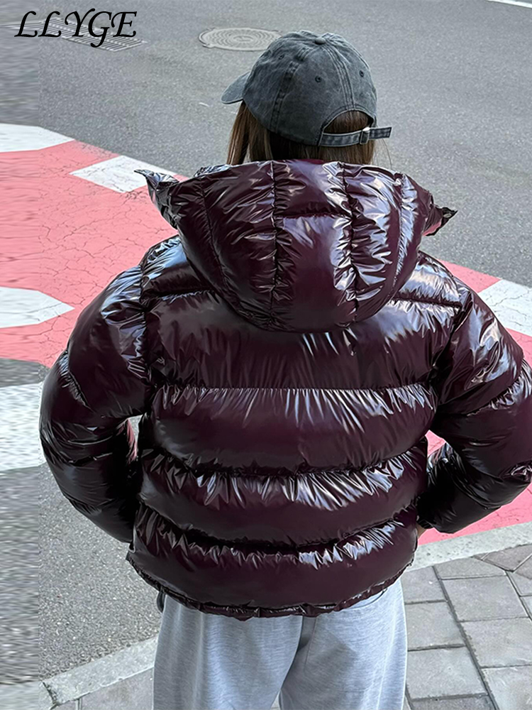 Manteau décontracté matelassé à capuche en coton pour femme, col montant, fermeture éclair, manches longues, chaud, collection automne 2026, style chic urbain, doudoune