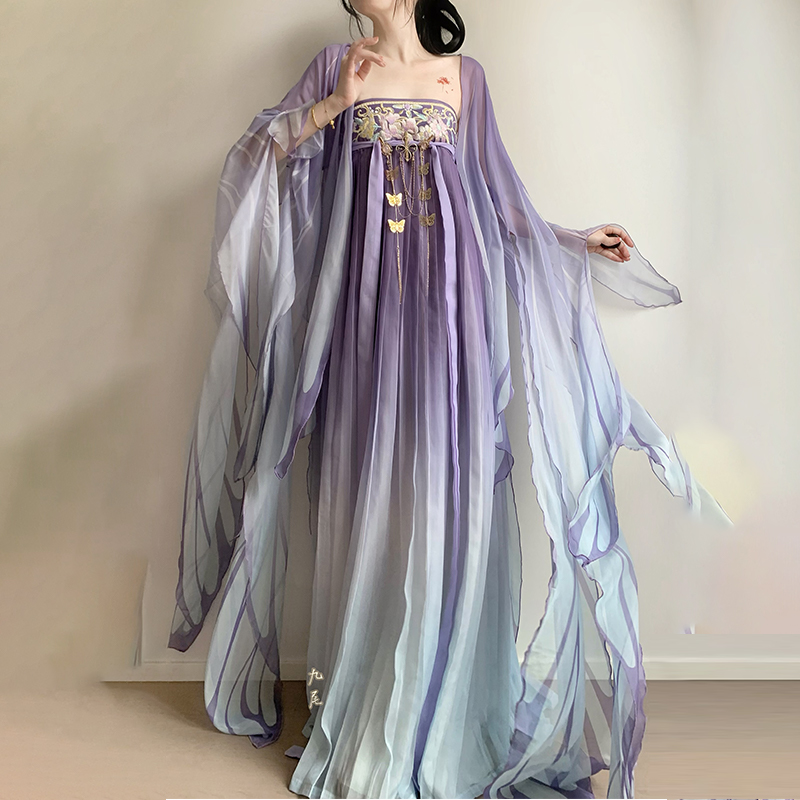 Robe Hanfu pour femmes, Costume de Cosplay féerique chinois ancien, élégant, vêtements de danse de princesse de la dynastie Tang traditionnelle