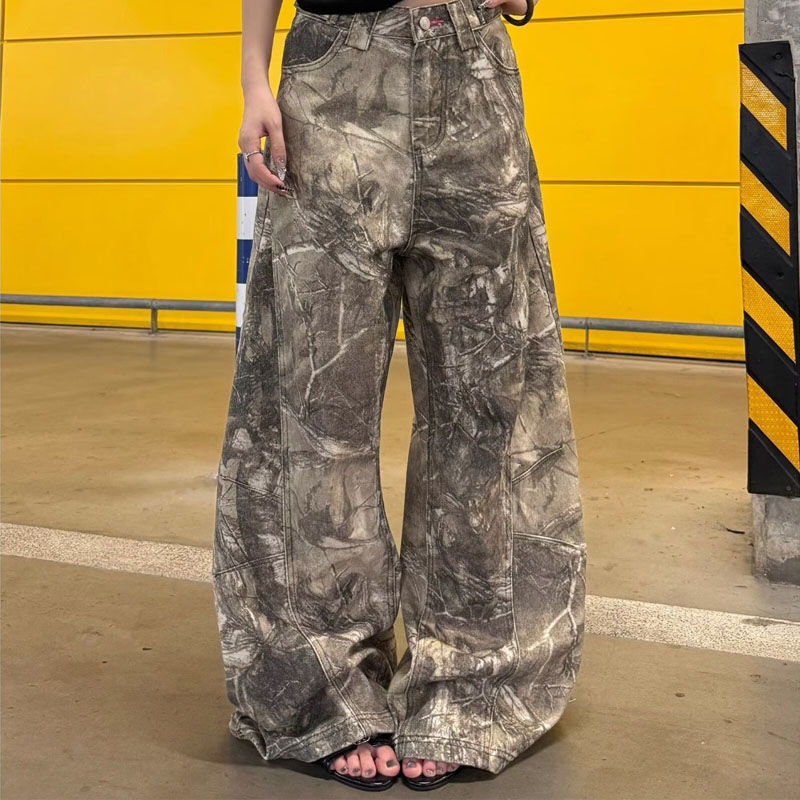 Jean baggy gothique pour femmes, style Y2K américain des années 2000, broderie, pantalon en jean vintage Harajuku, denim oversize, automne