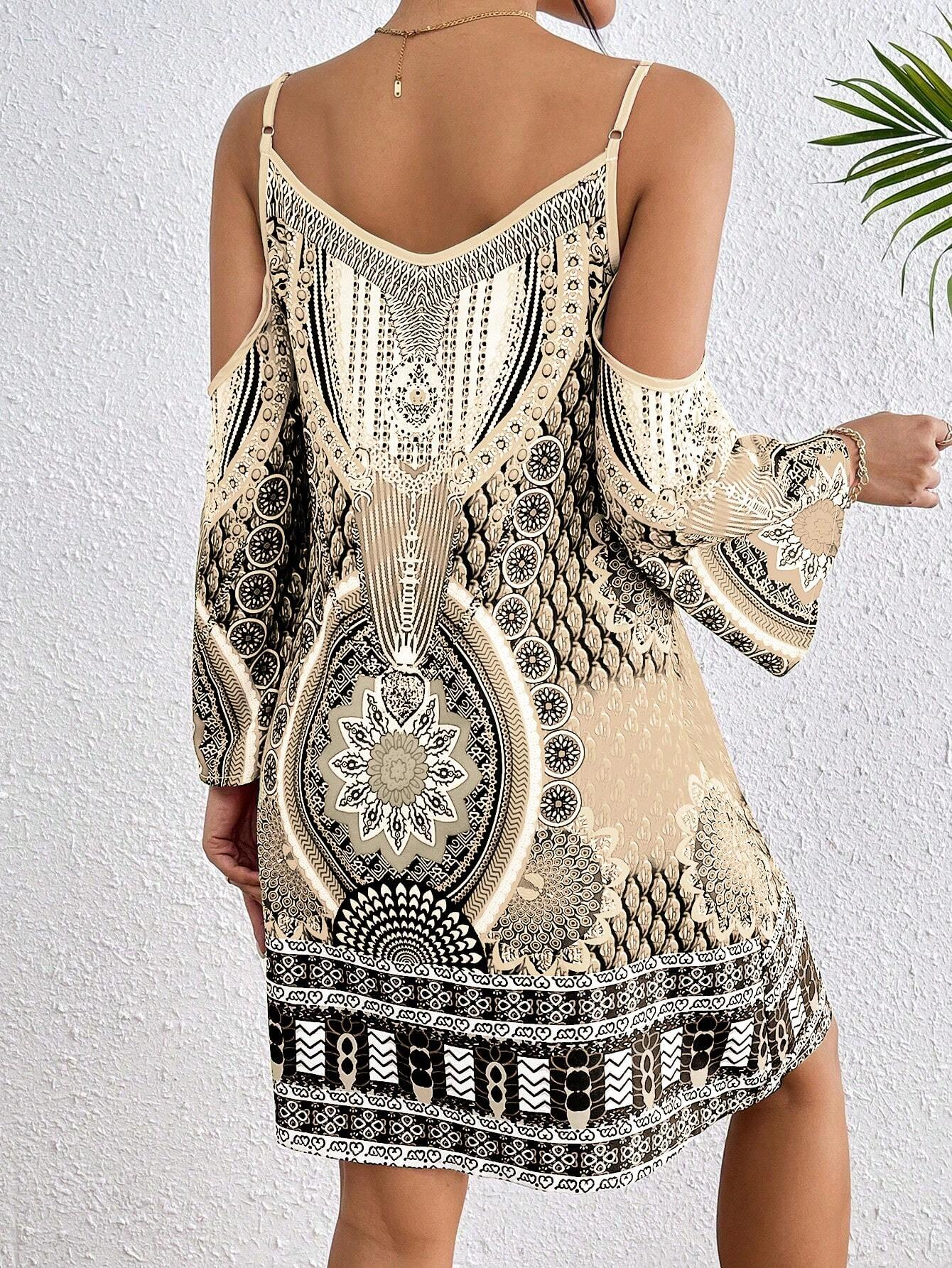Robe d'été sans manches élégante pour femmes, style vintage, épaules dénudées, bretelles spaghetti, imprimé floral, décontractée, vacances