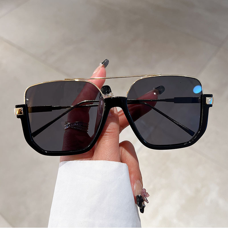 Lunettes de soleil Vintage surdimensionnées pour hommes et femmes, nuances carrées, tendance, Design de marque populaire, UV400