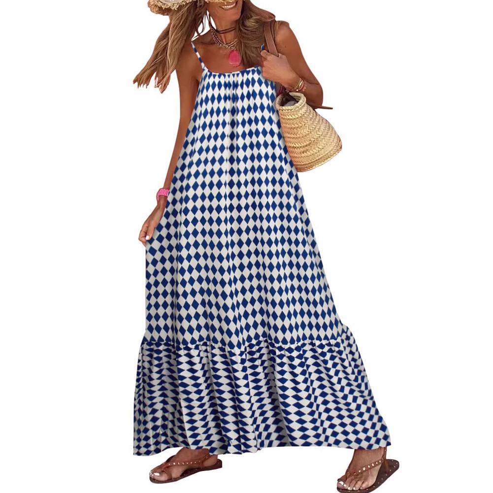 Robe longue bohème à fleurs superposée pour femme, style décontracté, dos nu, idéale pour l'été et la garde-robe