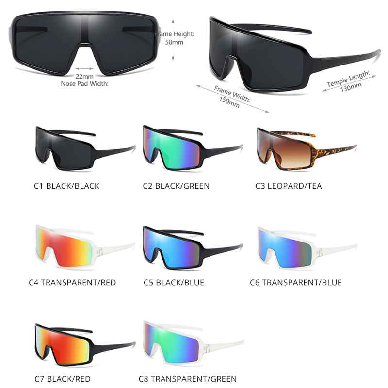 Mode grandes lunettes de soleil de Sport hommes femmes marque concepteur surdimensionné lunettes de soleil unisexe luxe conduite randonnée cyclisme lunettes nuances