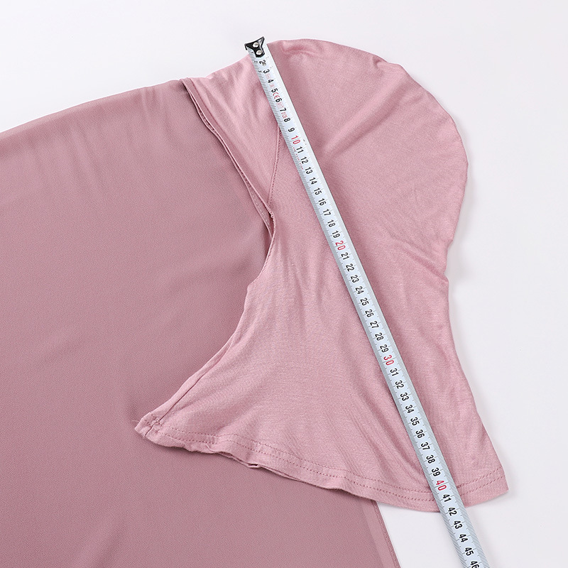 Hijab en mousseline de soie instantané, bandeau intérieur musulman pour femmes, Bonnet, Long châle avec Jersey, sous-écharpe, couvre-cou