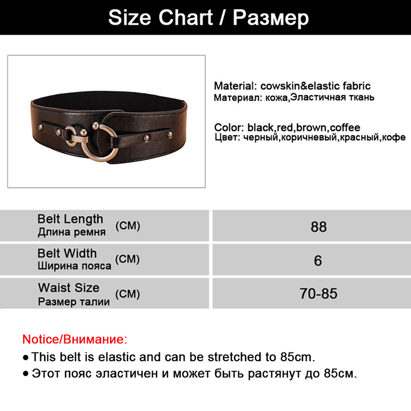 Maikun-Ceinture artificiel astique Vintage pour Femme, Large, avec Crochet en Métal