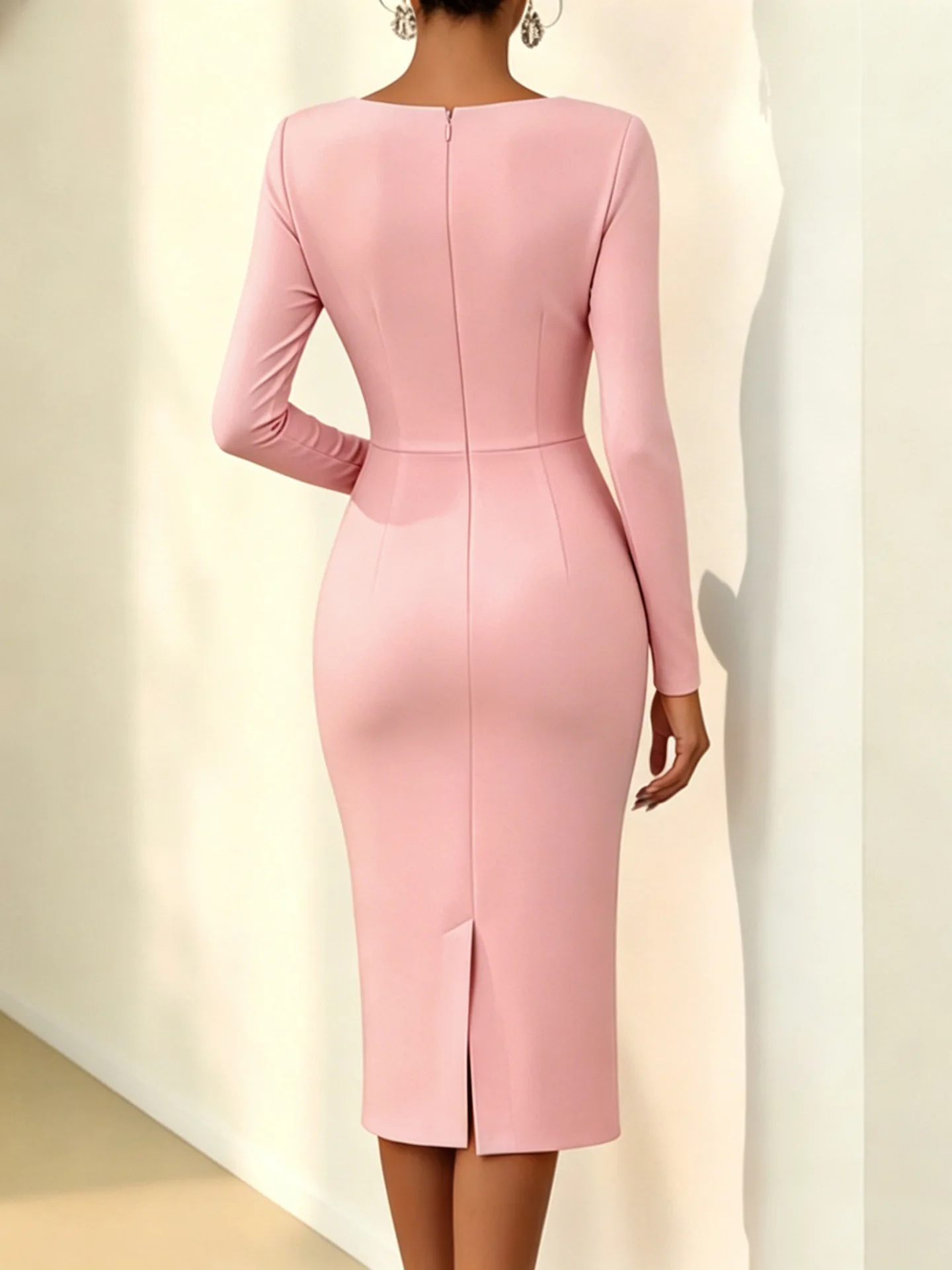 Robe de soirée élégante pour femme, robe moulante mi-longue à fleurs 3D et fronces, robe de bal, robe de soirée, robe de cérémonie pour femme