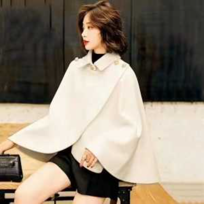 Châle automne hiver nouvelle laine manteau coréen court tempérament Cape Cape