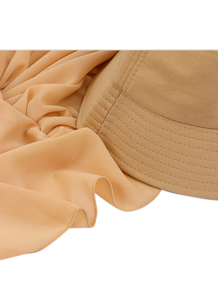 Chapeau avec Hijab en Mousseline de Soie pour Femme Musulmane, Casquette de dehors d'Été, Prêt à vitation, Hijab Instantané, Écharpe de Sauna Islamique, Nouvelle Collection, E27