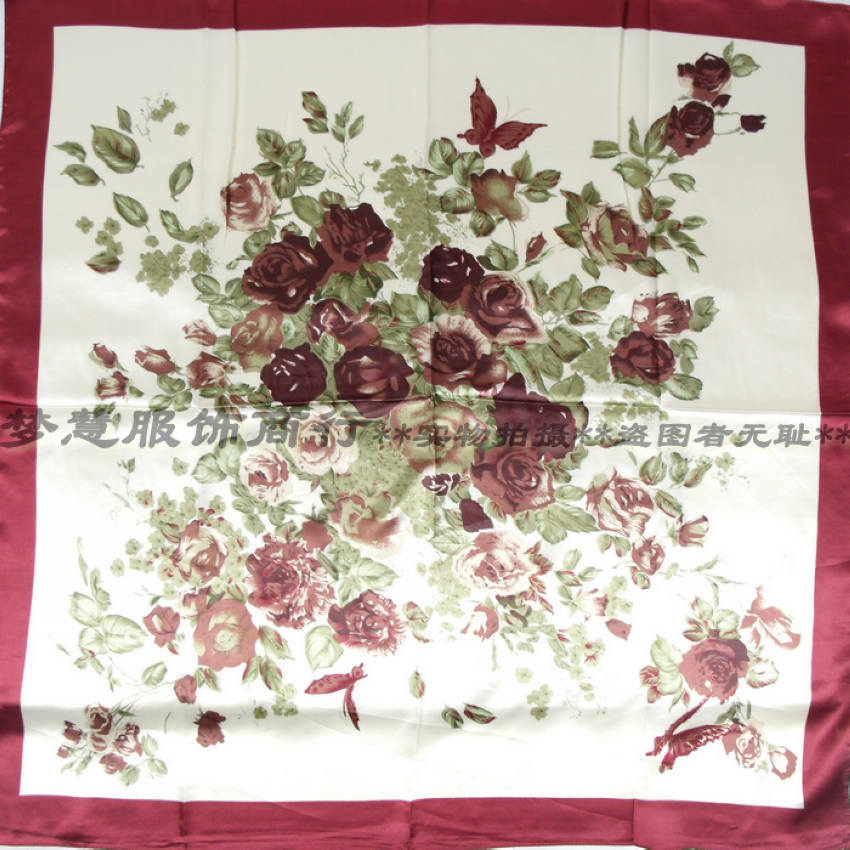 Lenco-Écharpe en satin rose pour femme, 90x90cm, multicolore, châle pour dames, mouchoir à la mode, printemps